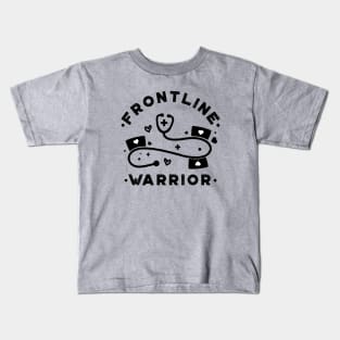 Frontline Warrior, Nurse, Doctor, Registered Nurse, Nurse Student, Frontline Healthcare Worker. Kids T-Shirt